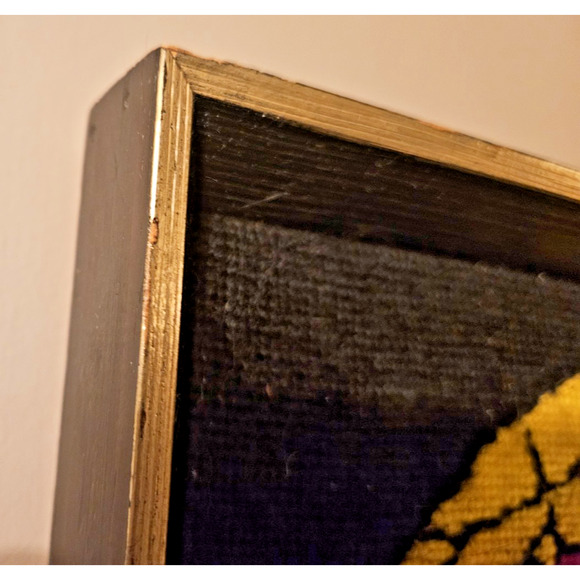 Vintage Professional Framed Needlepoint Religious Christian Christmas 0051010 - Picture 6 of 12